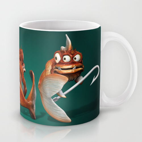 Evil fish mug