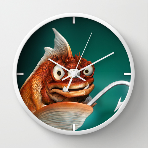 Evil fish clock